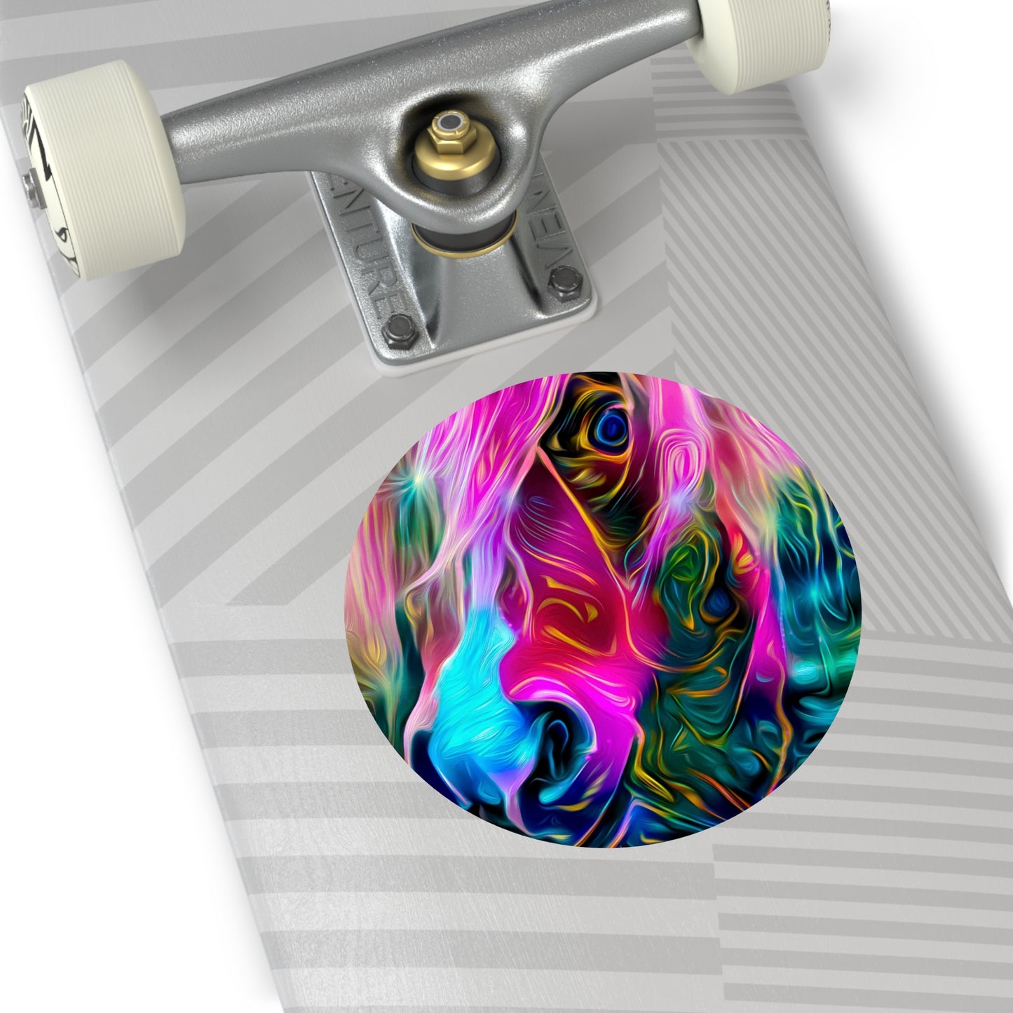 Galaxy Frog Horse Round Vinyl Stickers