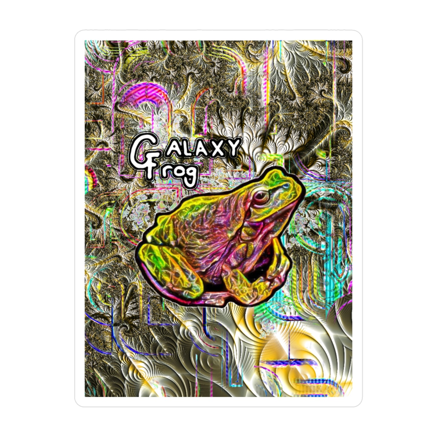 Galaxy Frog Kiss-Cut Vinyl Decals
