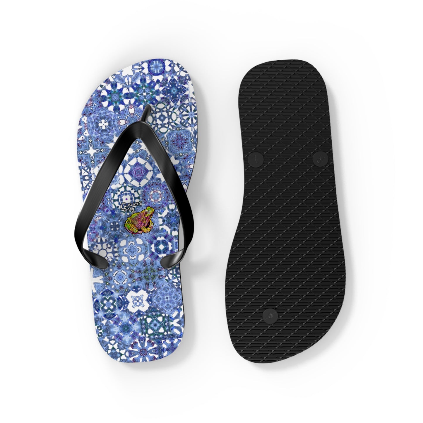Galaxy Frog Set You Free Cymagic Kaleidoscape Flip Flops