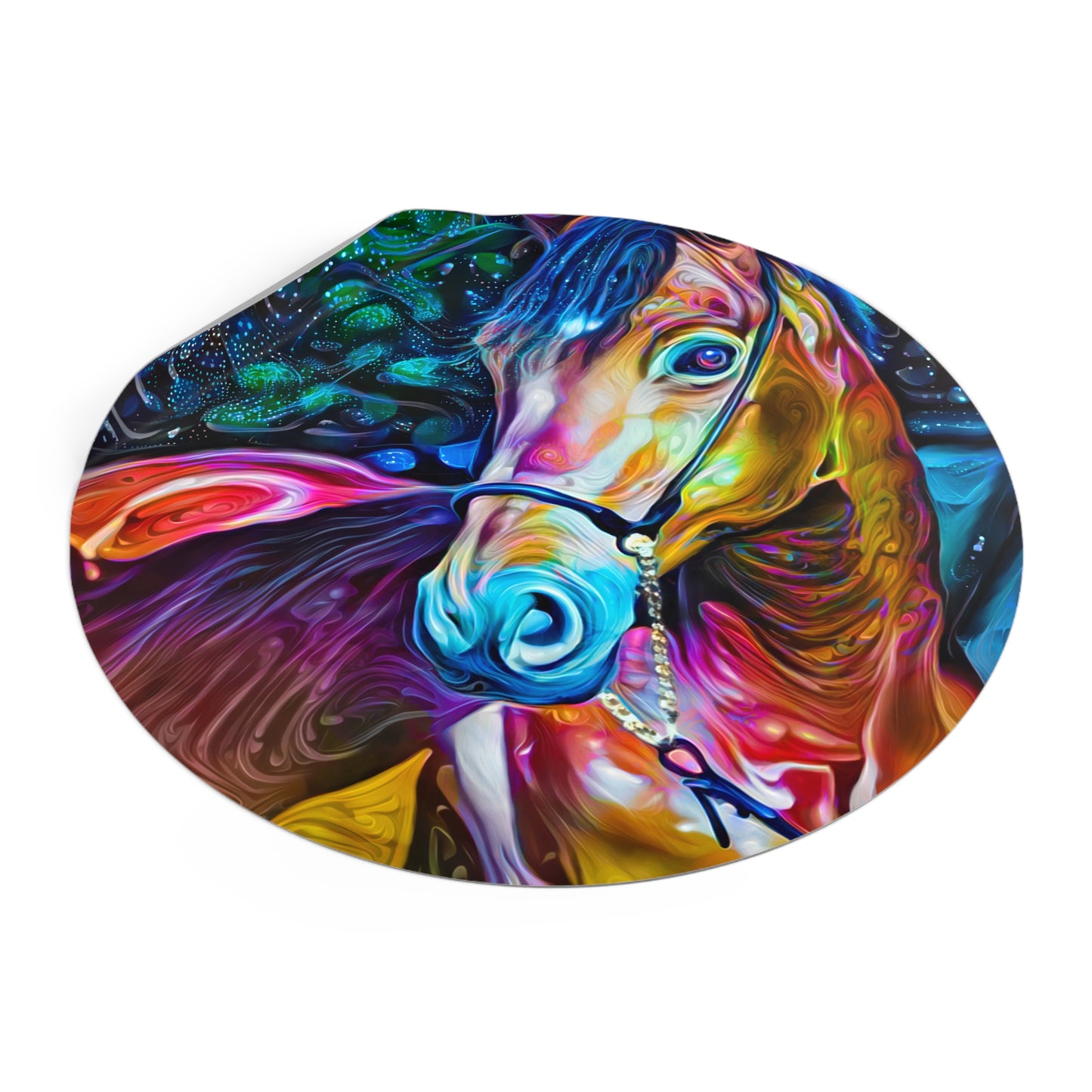 Galaxy Frog Horse 2 Round Vinyl Stickers