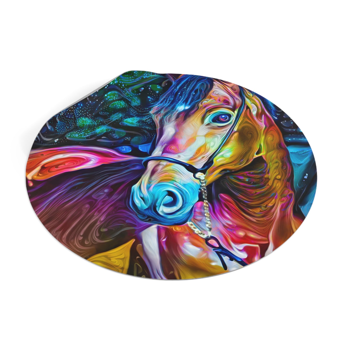 Galaxy Frog Horse 2 Round Vinyl Stickers