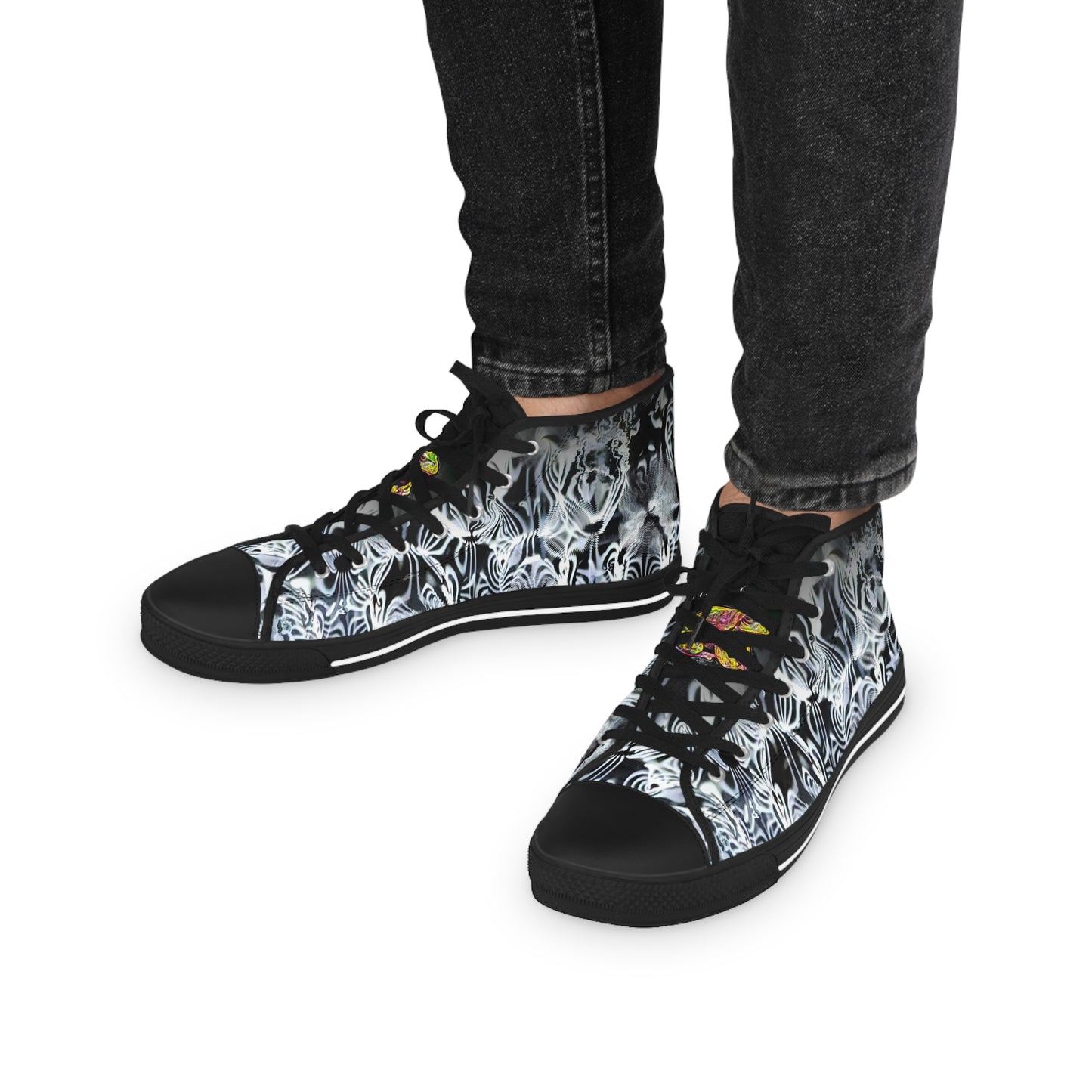 Galaxy Frog Men's High Top Cymatics Sneakers 0001