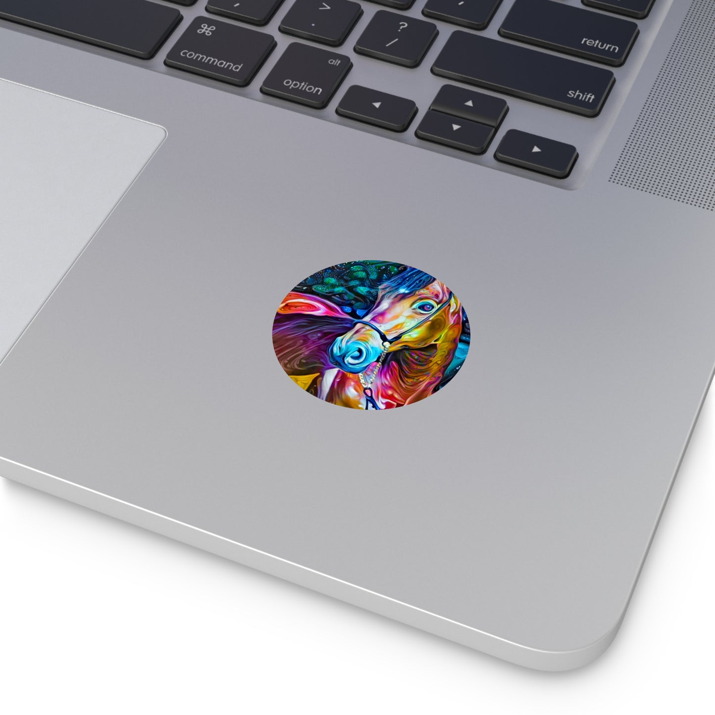 Galaxy Frog Horse 2 Round Vinyl Stickers
