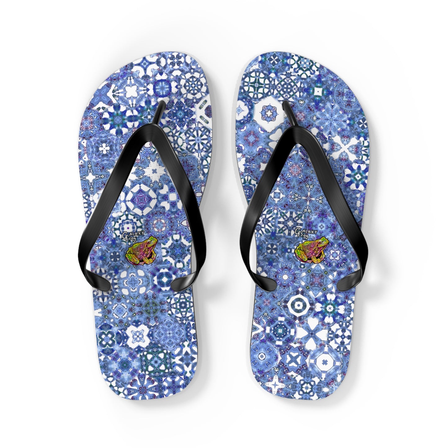 Galaxy Frog Set You Free Cymagic Kaleidoscape Flip Flops