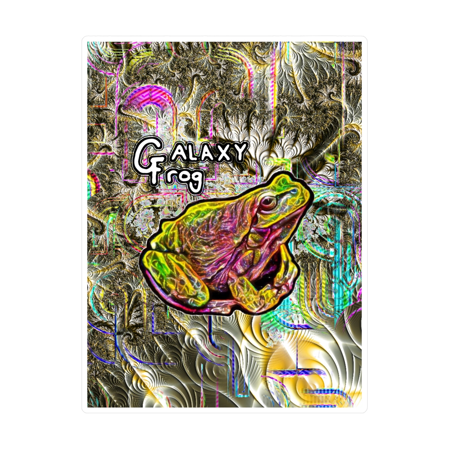 Galaxy Frog Kiss-Cut Vinyl Decals