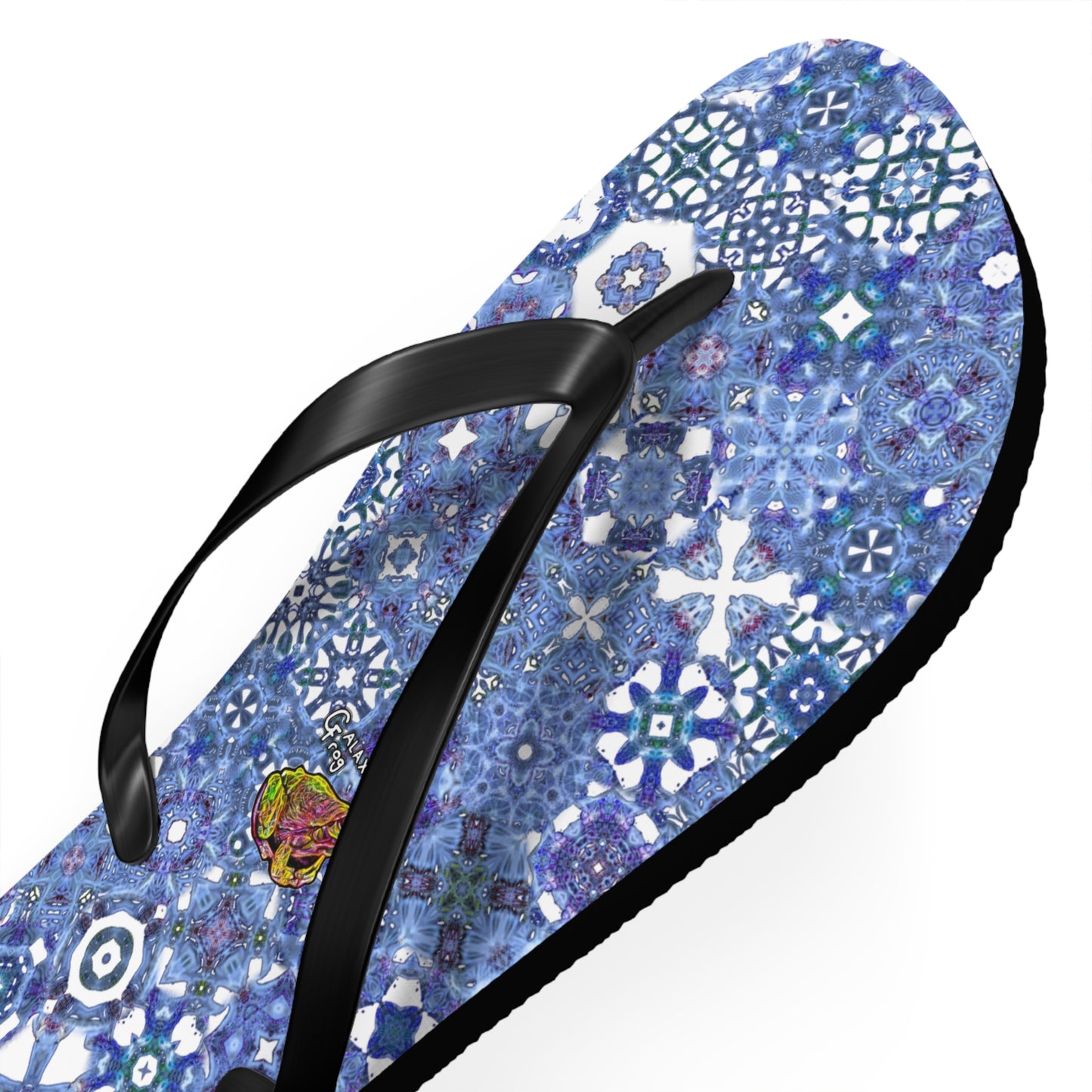 Galaxy Frog Set You Free Cymagic Kaleidoscape Flip Flops
