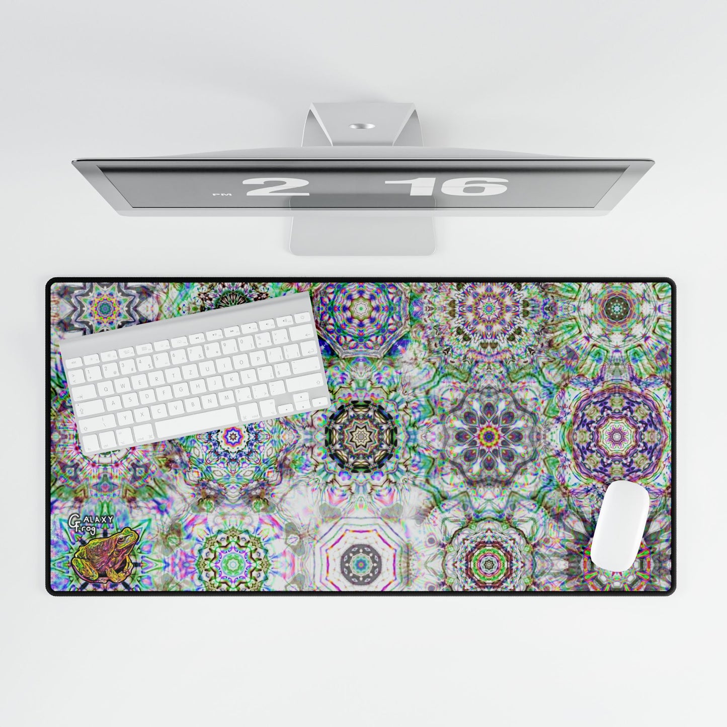 Galaxy Frog Cymagic Wellness Kaleidoscape Desk Mats