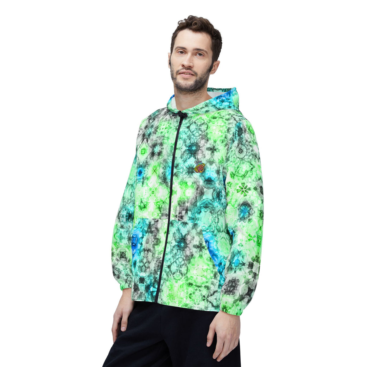 Galaxy Frog Cymadelic Kaleidoscape Windbreaker Jacket (AOP)