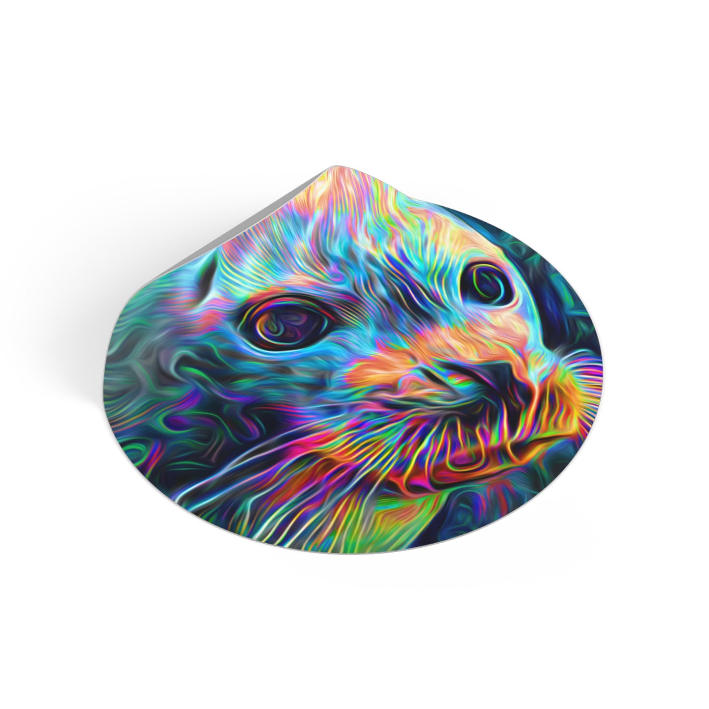 Galaxy Frog Seal Round Vinyl Stickers