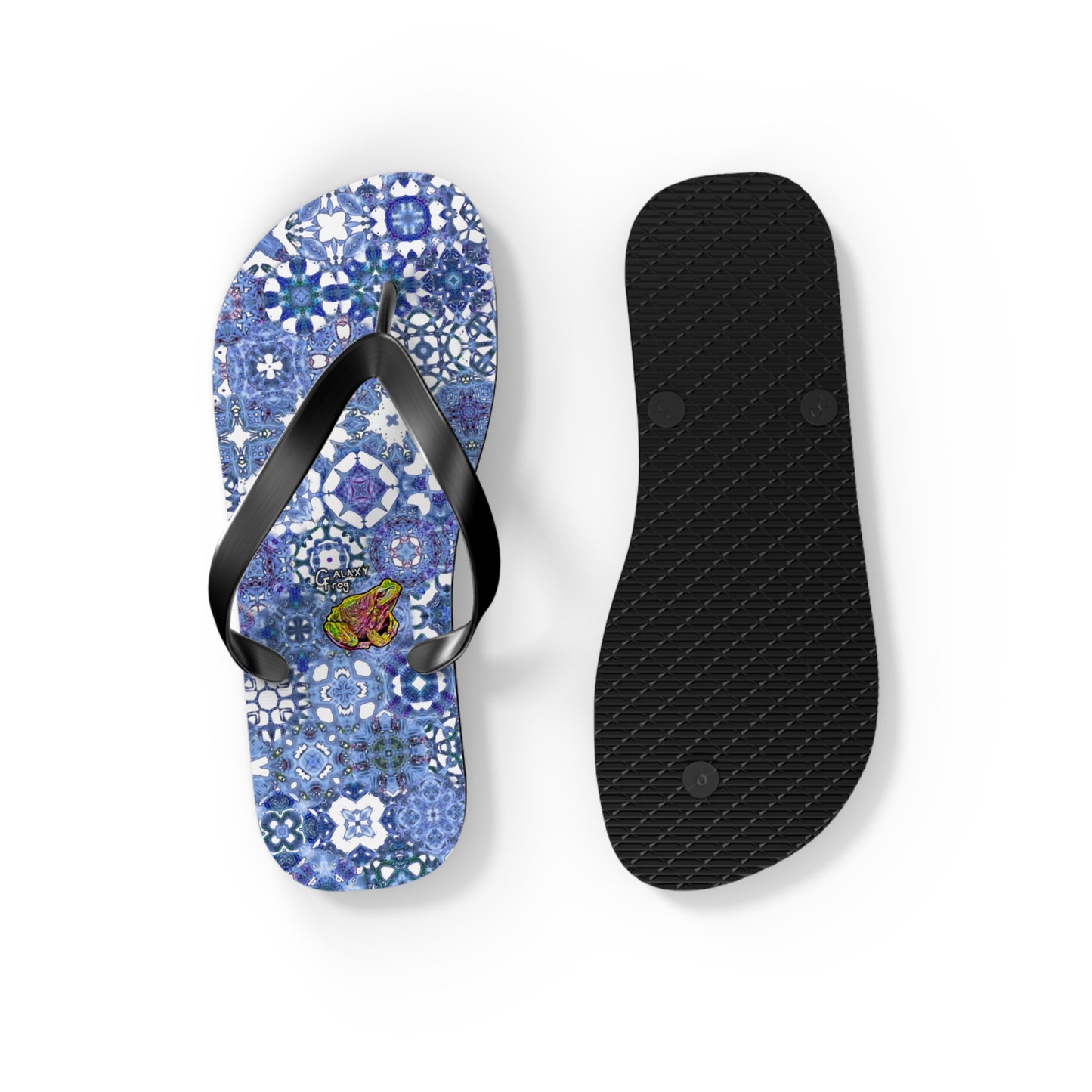 Galaxy Frog Set You Free Cymagic Kaleidoscape Flip Flops