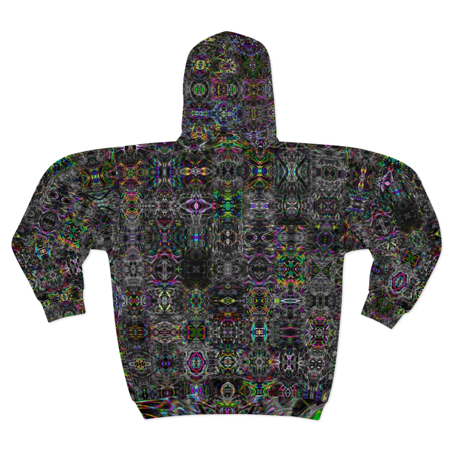 Galaxy Frog Zip Hoodie - Fractal Cymagic Healing and Wellness Hoodie