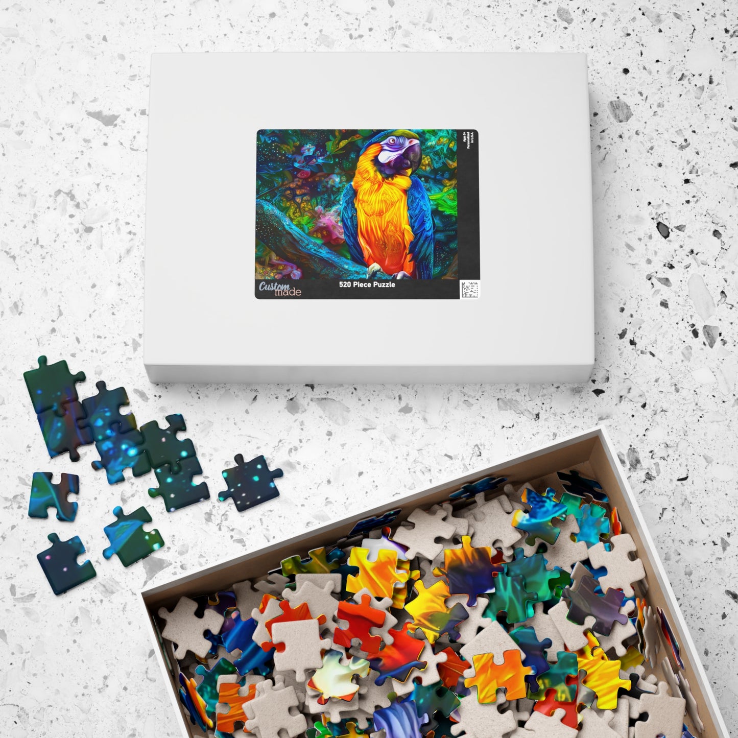 Sugar Sweet Parakeet Galaxy Frog Puzzle Art