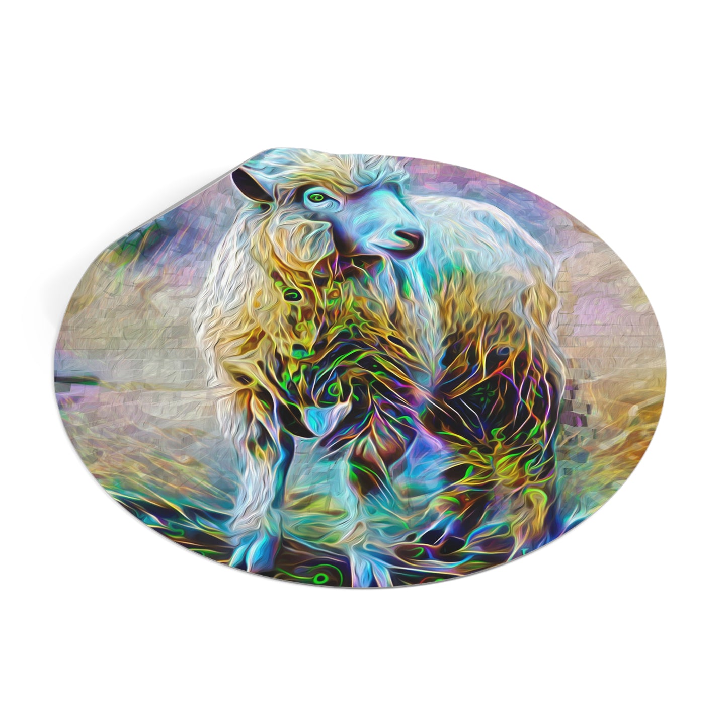 Galaxy Frog Sheep Round Vinyl Stickers
