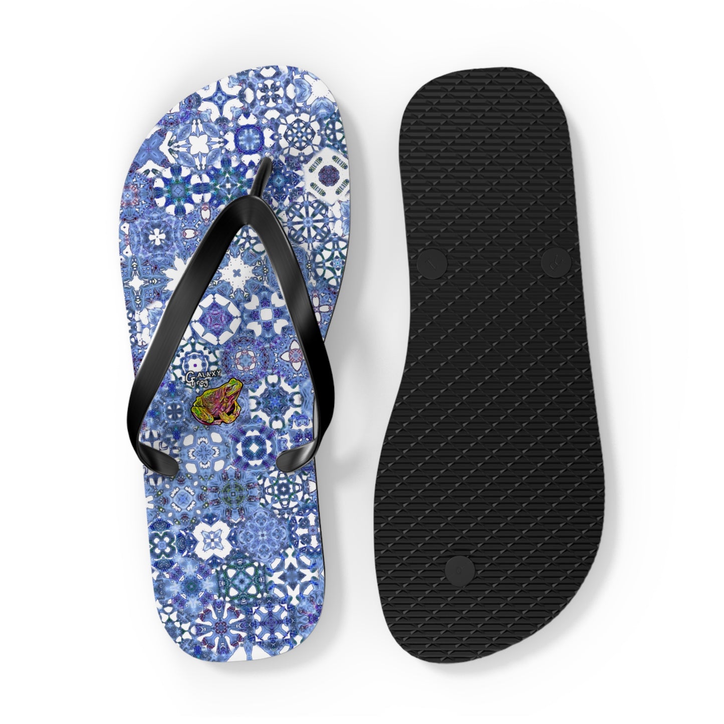 Galaxy Frog Set You Free Cymagic Kaleidoscape Flip Flops
