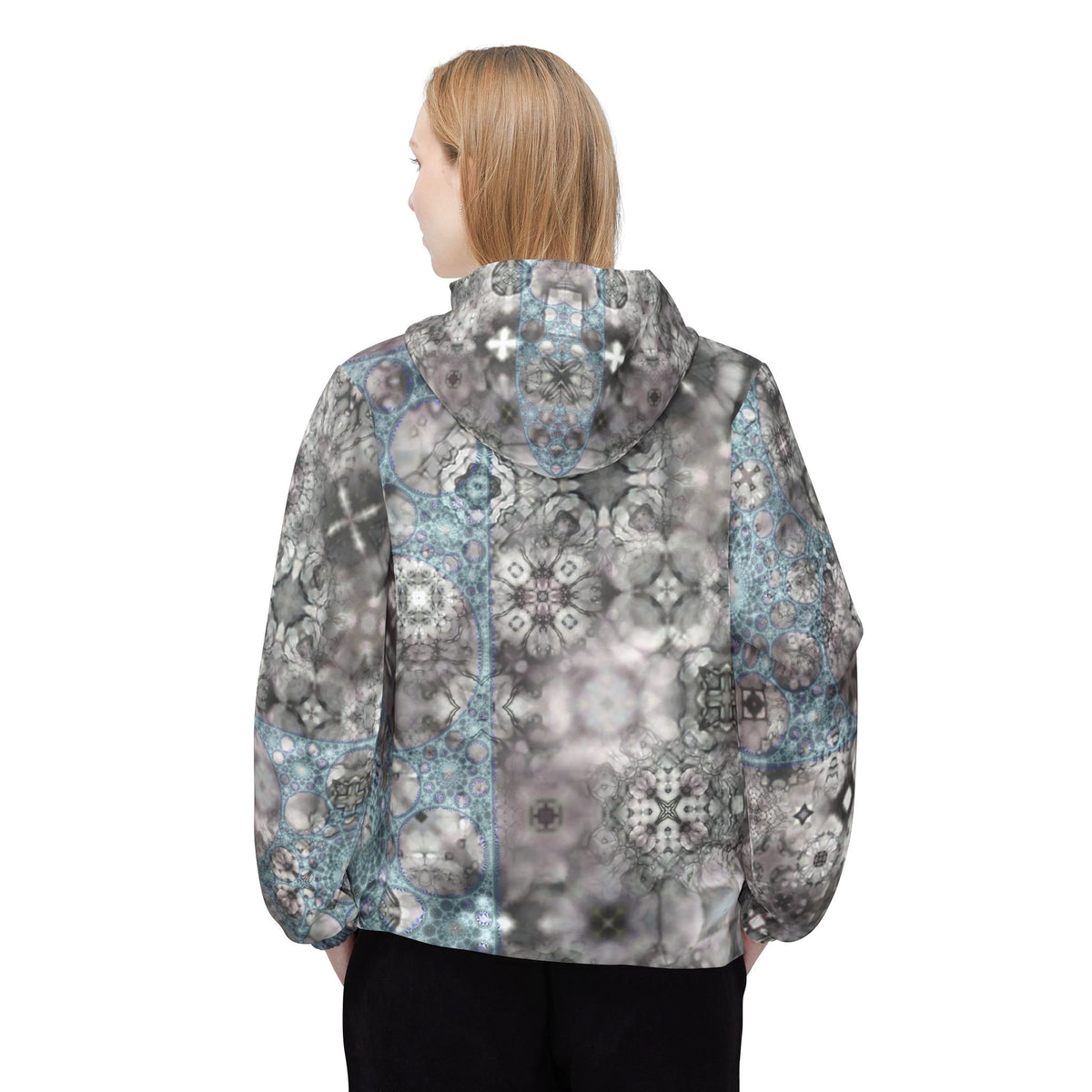 Galaxy Frog Fractal Cymadelic Kaleidoscape Sacred Geometry Windbreaker Jacket