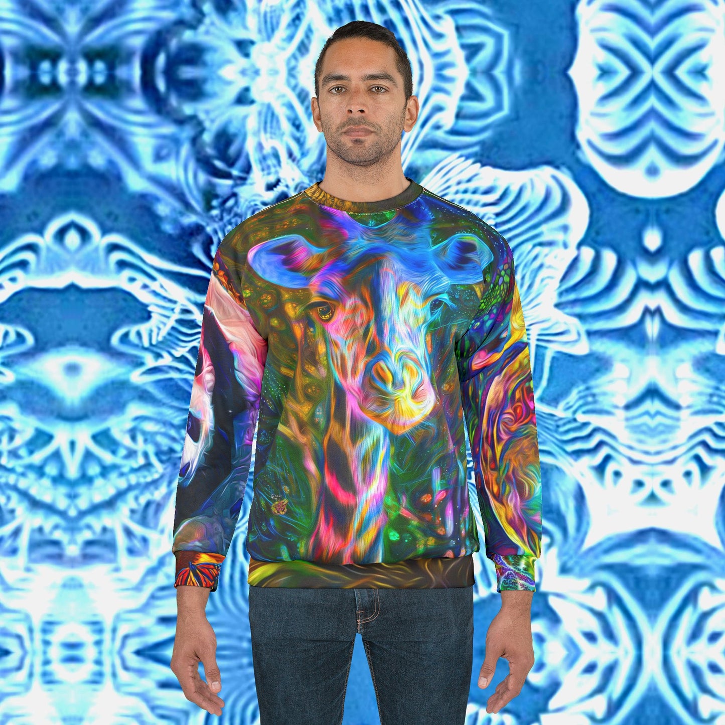 Galaxy Frog Cosmic Wildlife Sweatshirt (AOP)