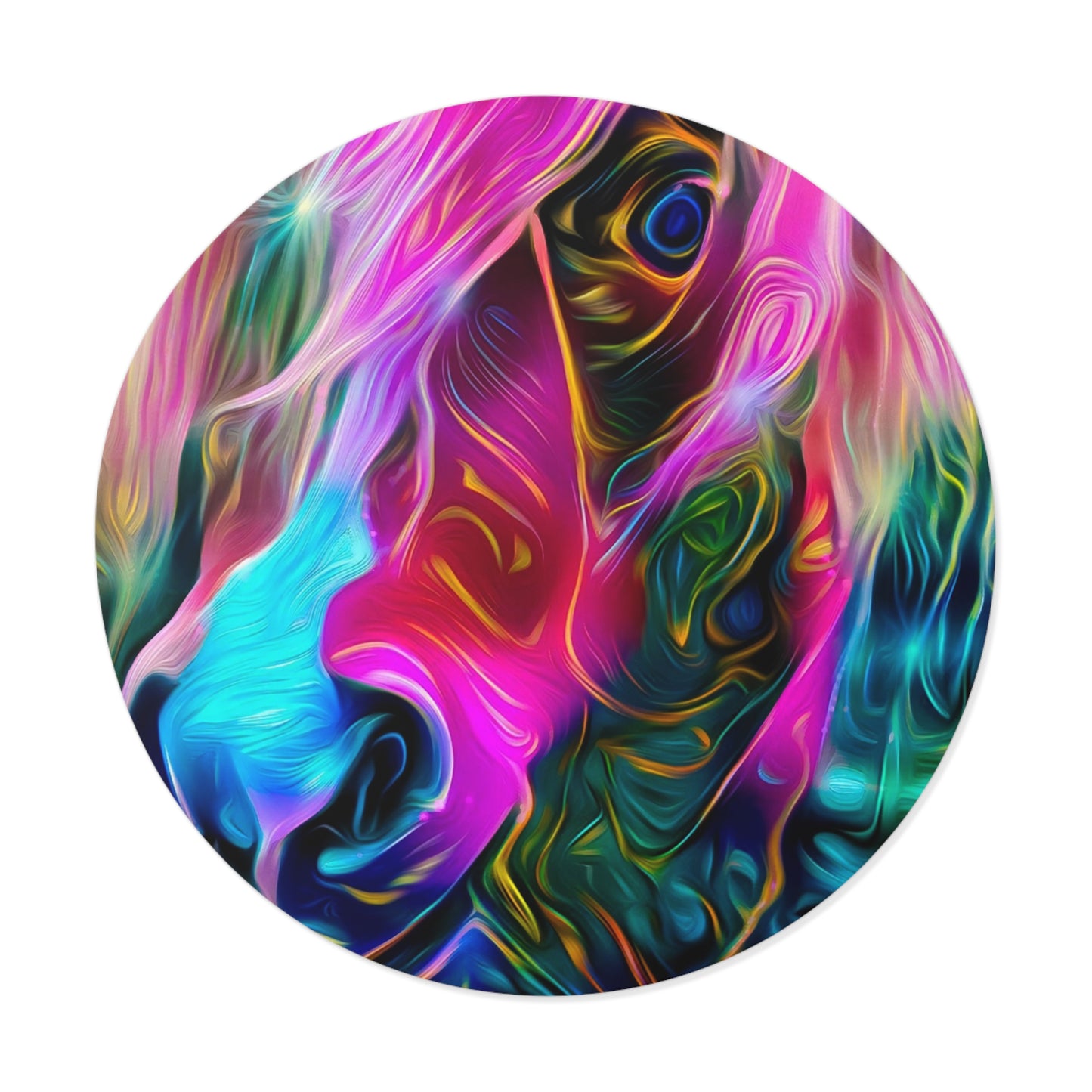 Galaxy Frog Horse Round Vinyl Stickers