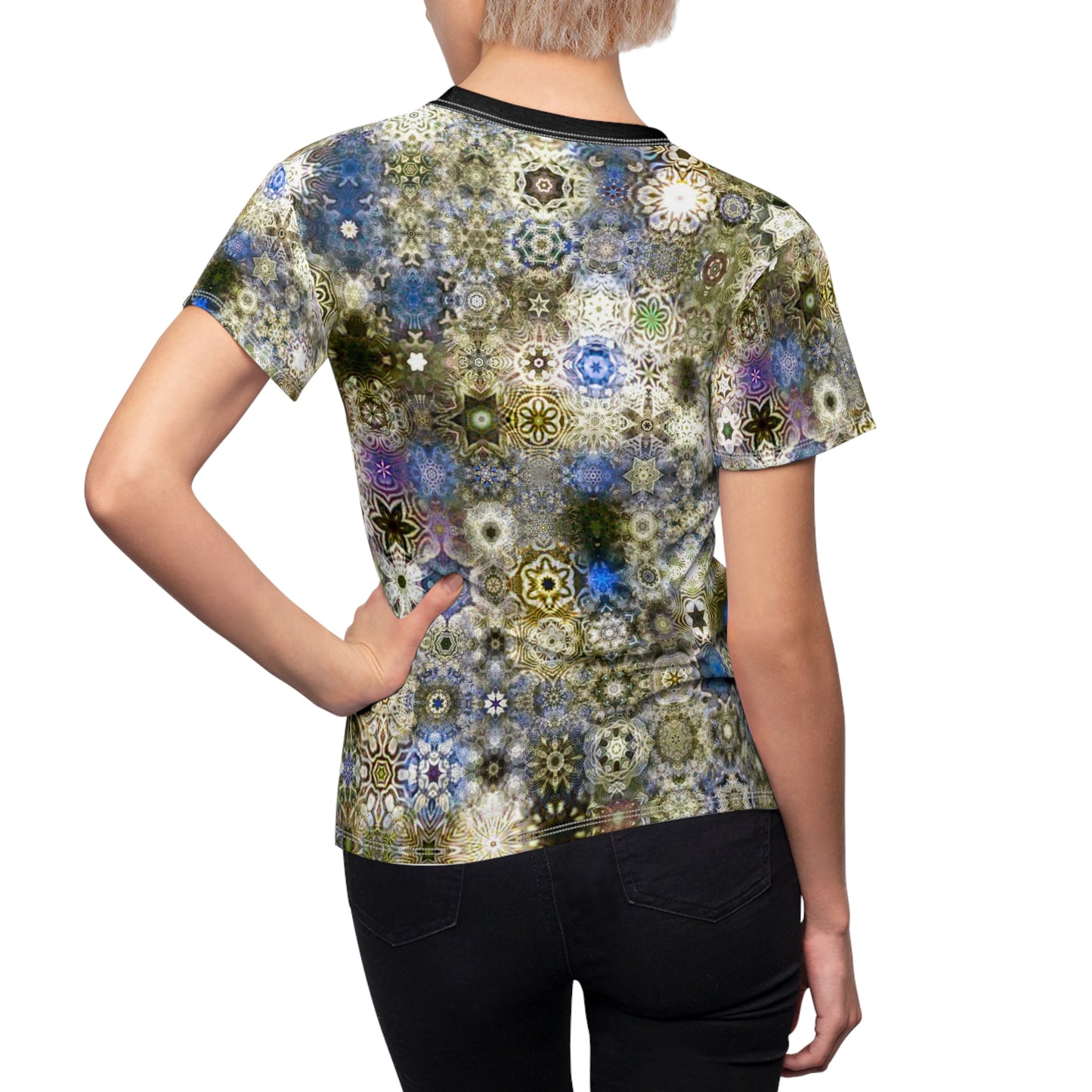 Galaxy Frog Women's AOP Cut & Sew Tee 0002