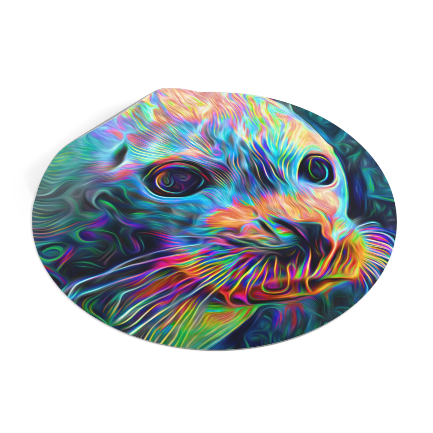 Galaxy Frog Seal Round Vinyl Stickers