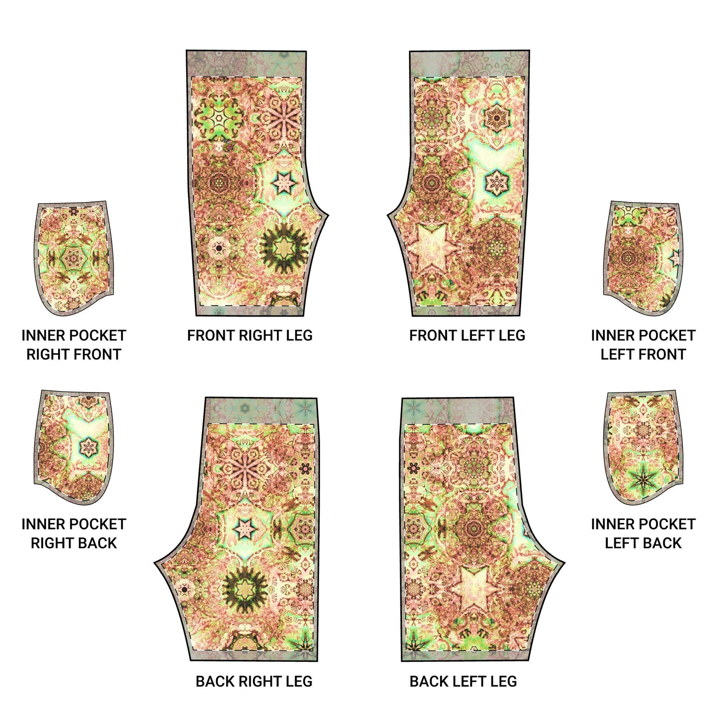 Galaxy Frog Cymatic Kaleidoscape Shorts (AOP)