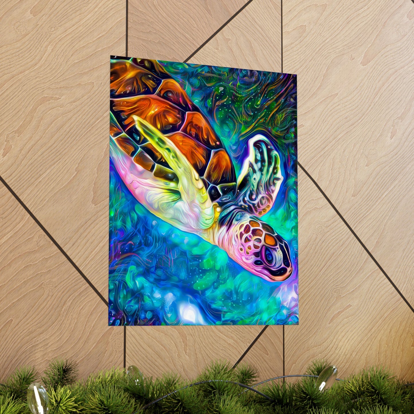 Diving into Dreams Turtle Premium Matte vertical posters