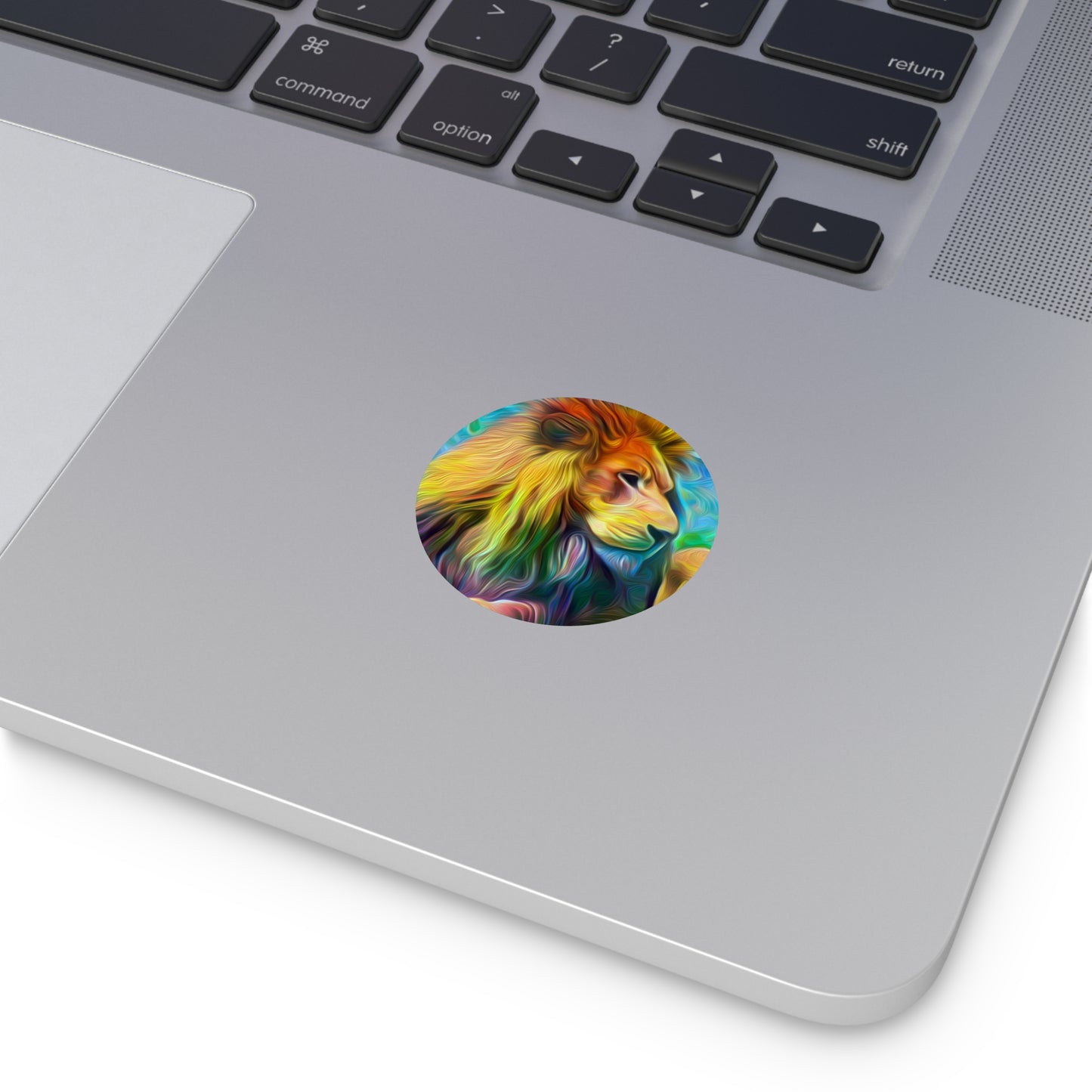 Galaxy Frog Lion Round Vinyl Stickers