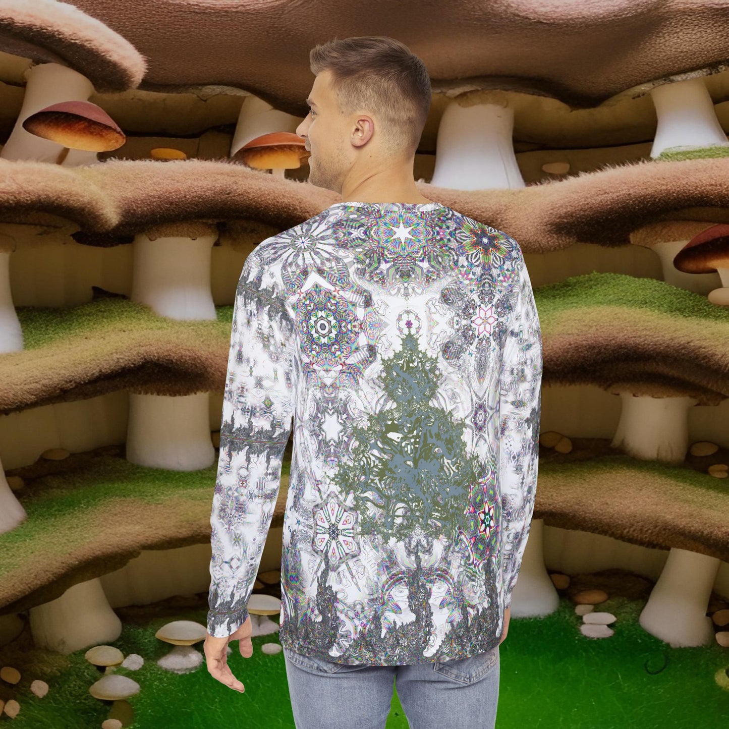 Galaxy Frog River Plate FC Fractal Cymatics Long Sleeve Shirt (AOP)