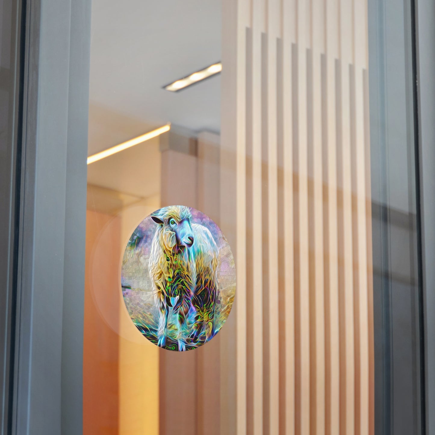 Galaxy Frog Sheep Round Vinyl Stickers
