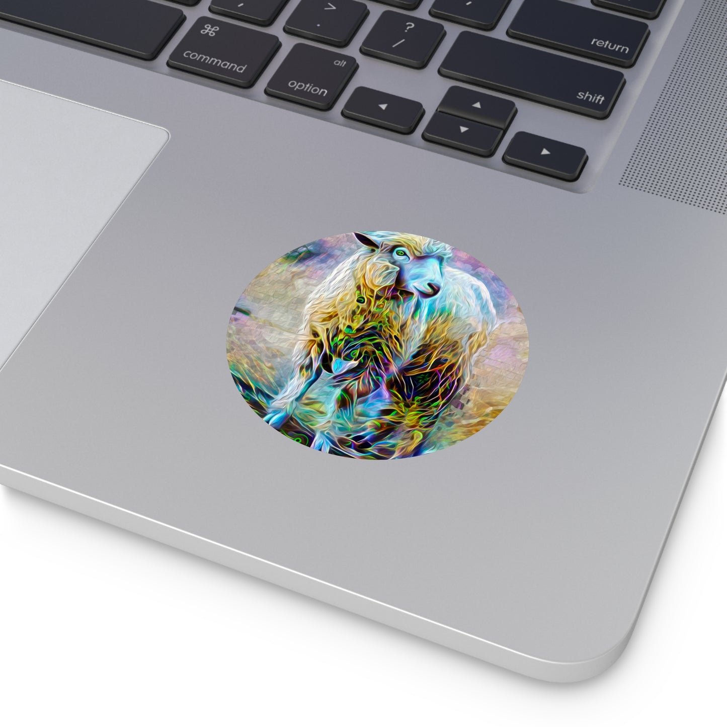 Galaxy Frog Sheep Round Vinyl Stickers