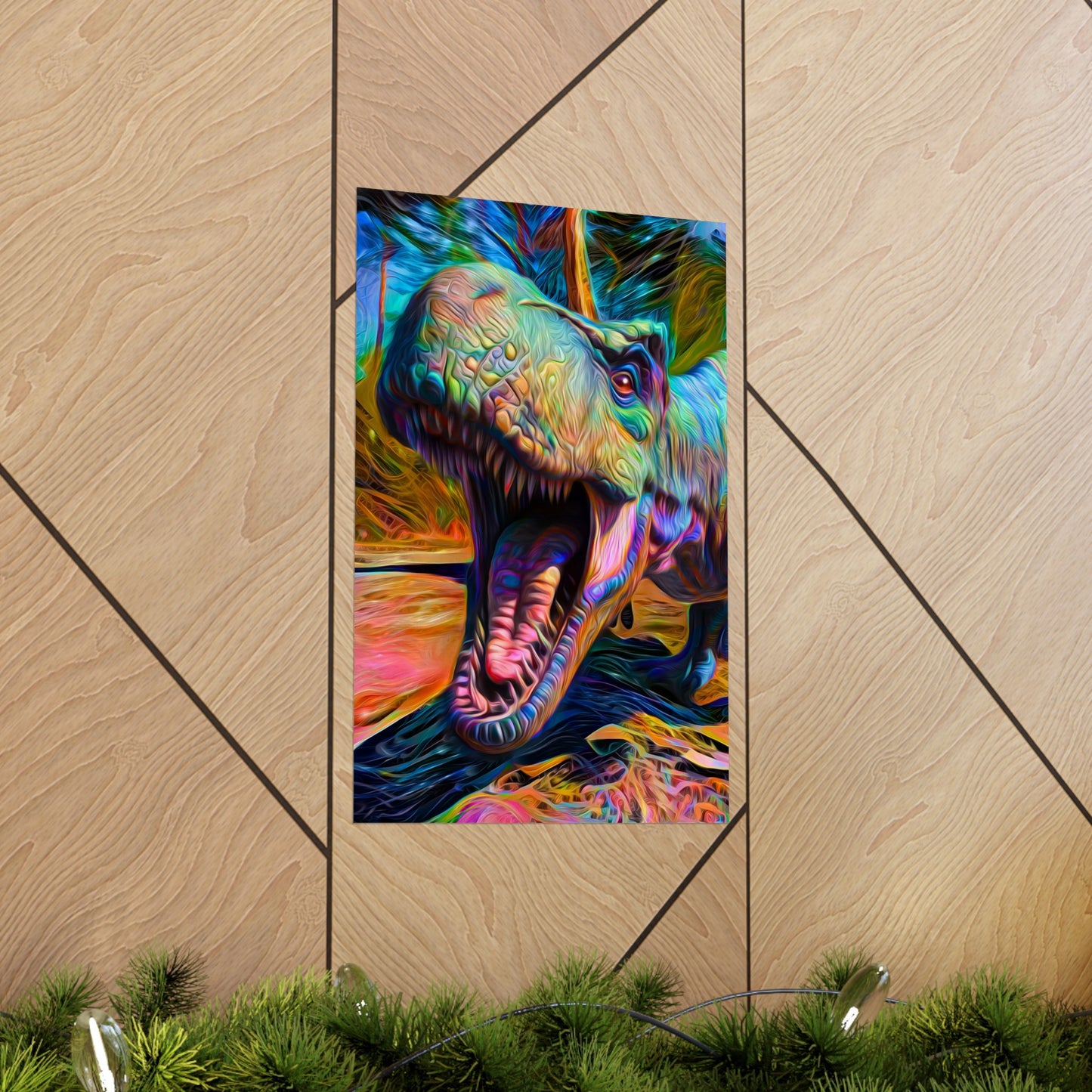 Blast from the Past Dinosaur Premium Matte vertical posters
