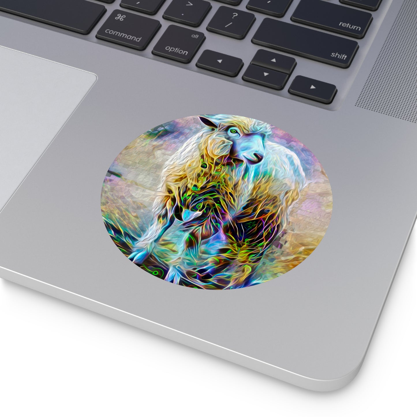Galaxy Frog Sheep Round Vinyl Stickers