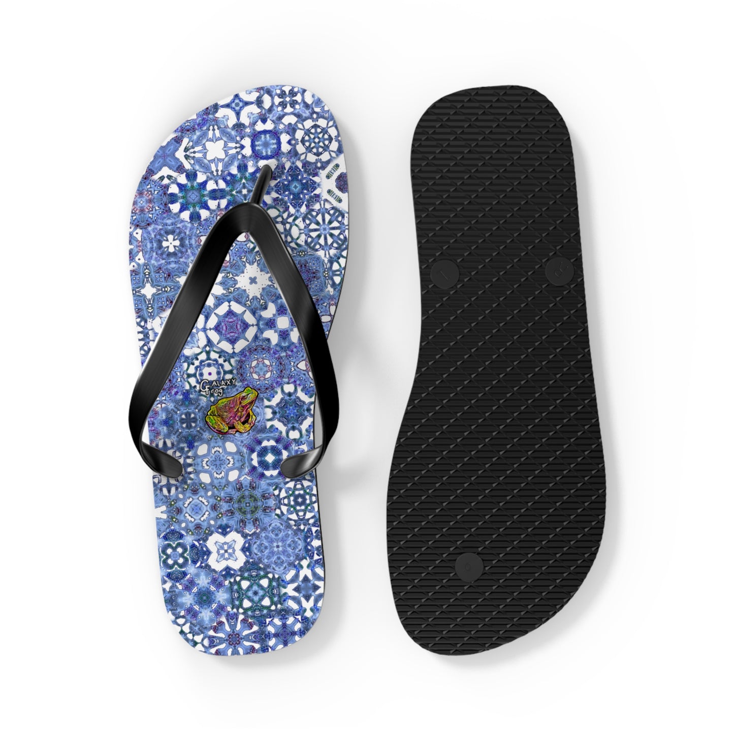 Galaxy Frog Set You Free Cymagic Kaleidoscape Flip Flops