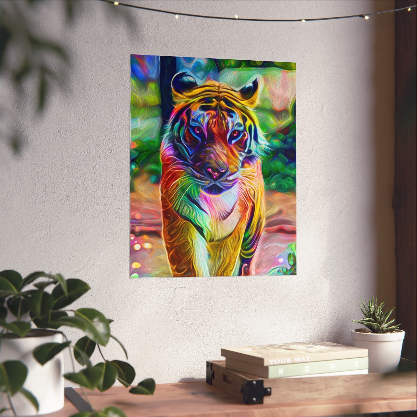 A Wonderfully Colorful World Tiger Premium Matte vertical posters