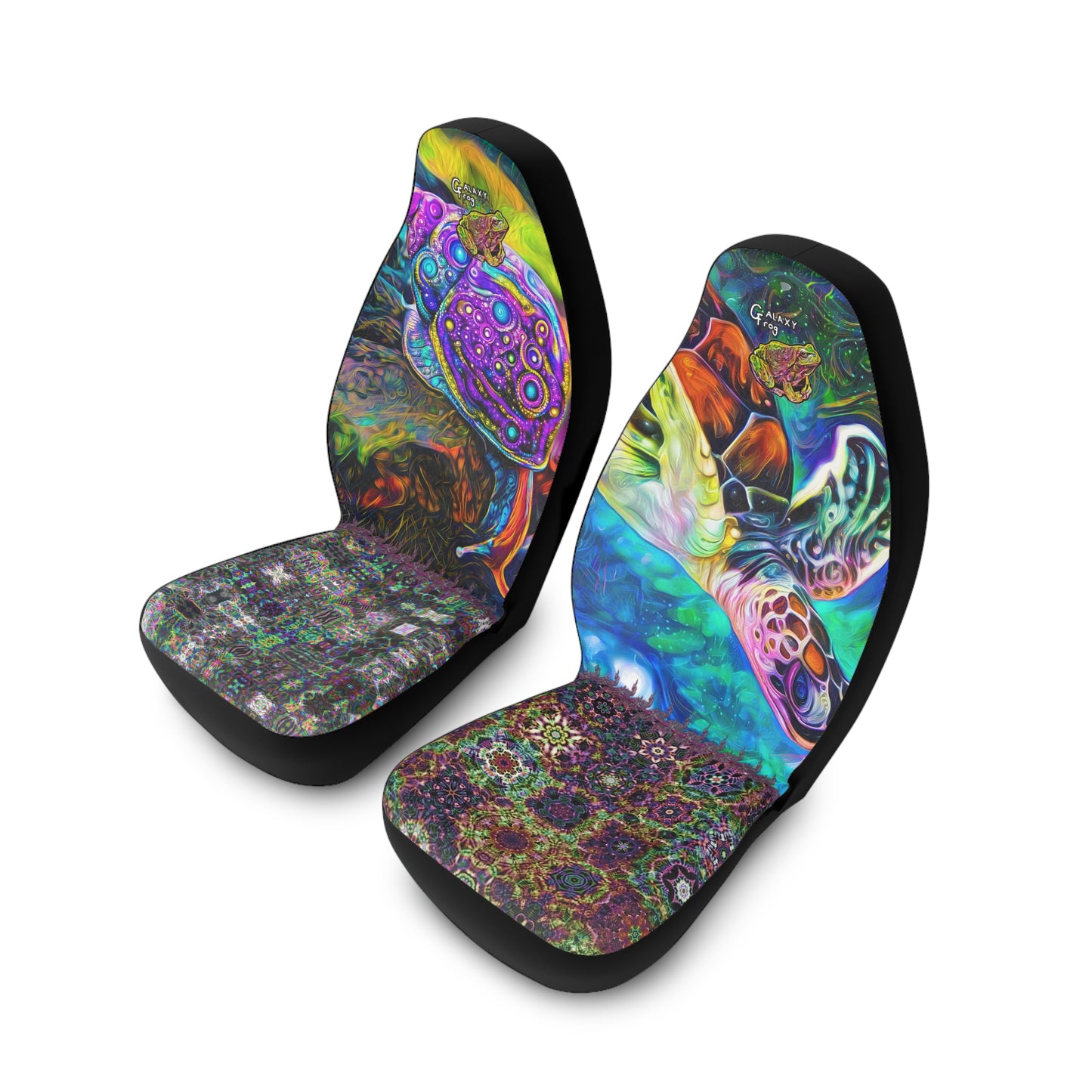 Galaxy Frog Fractal Cymagic Animals Polyester Car Seat Covers