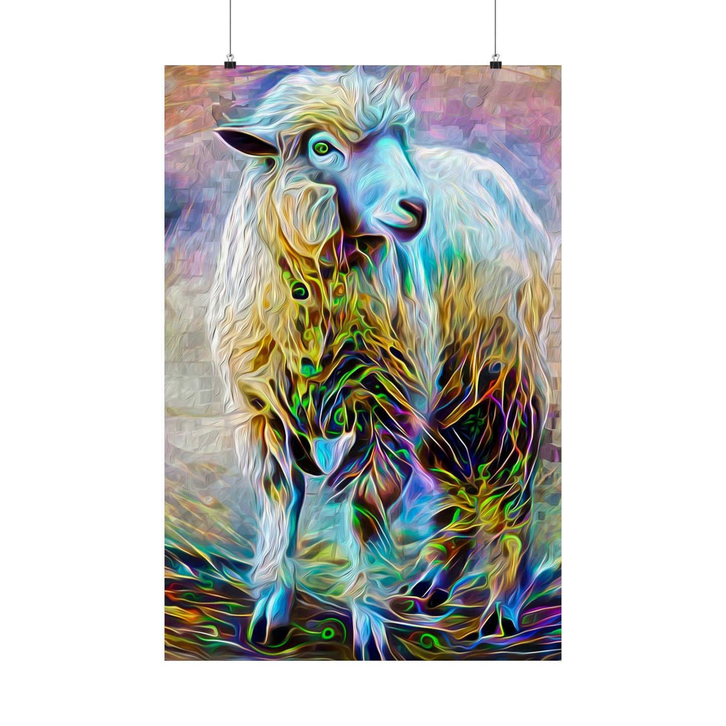 Sheering the Interdimensional Sheep Premium Matte vertical posters