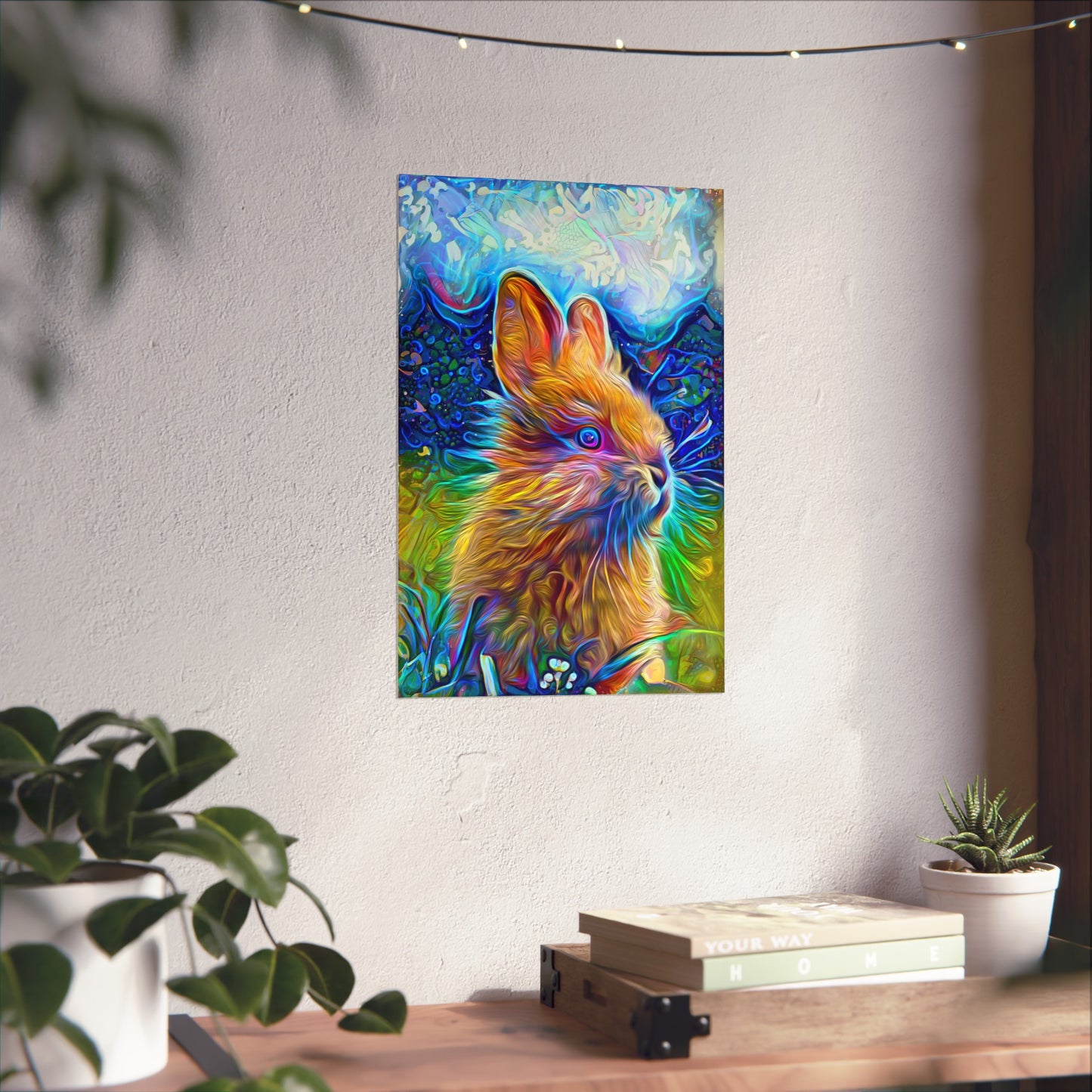 Rainbow Bunny Premium Matte vertical posters