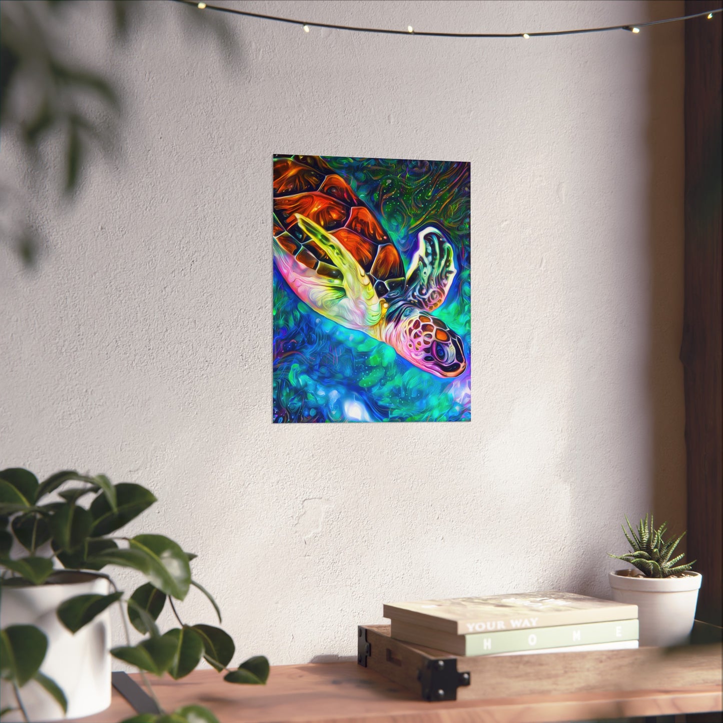 Diving into Dreams Turtle Premium Matte vertical posters