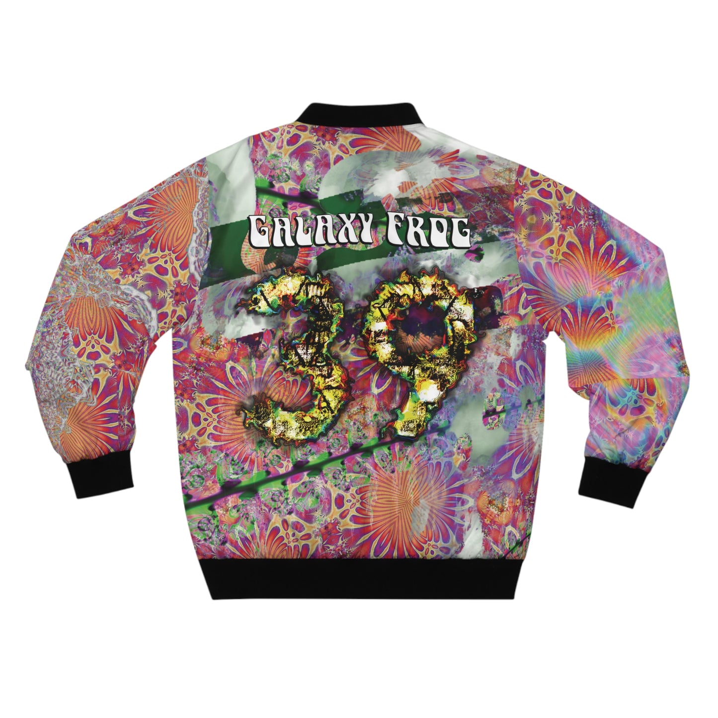 Galaxy Frog Fractal Cymatics Men's Bomber Jacket (AOP)