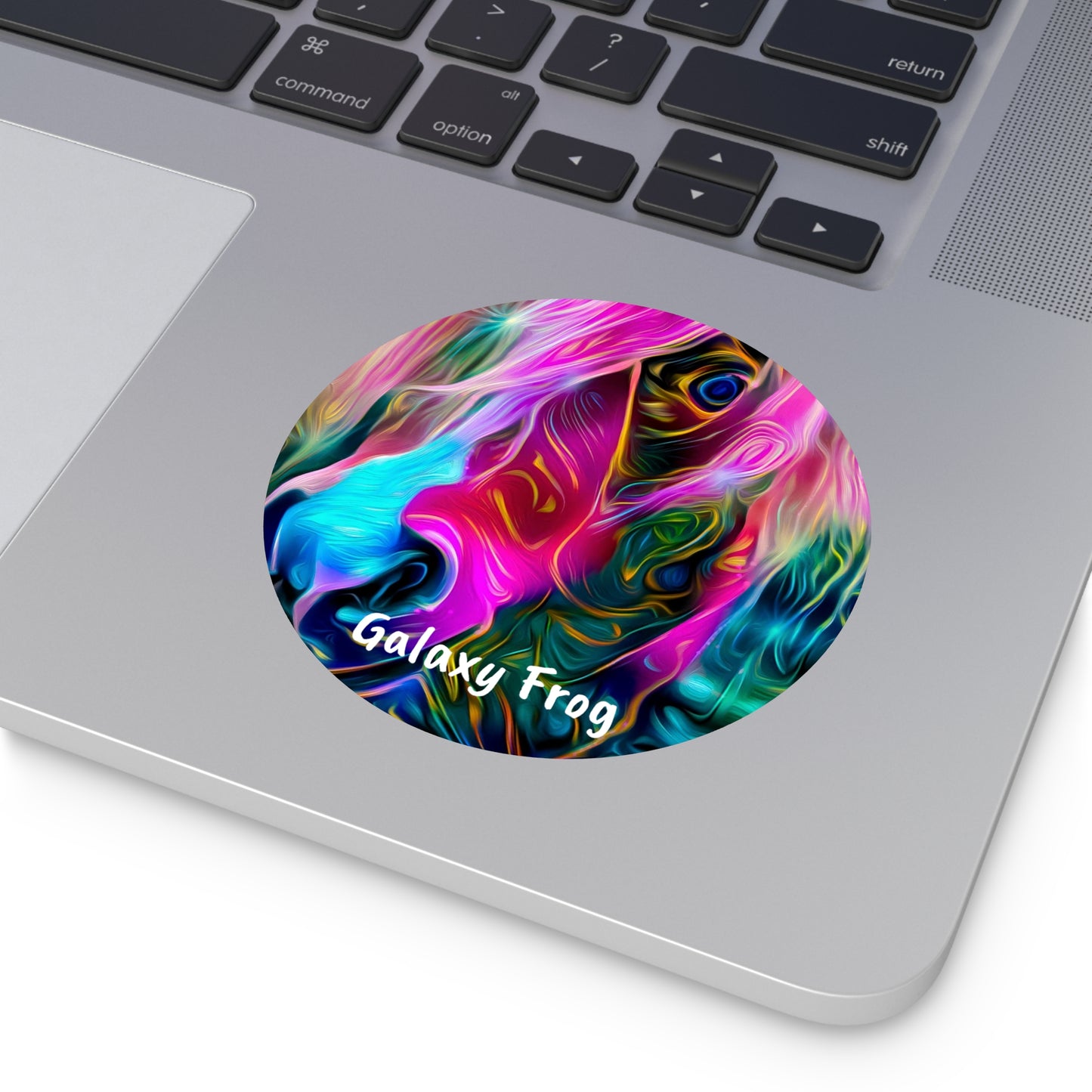 Galaxy Frog Horse Round Vinyl Stickers