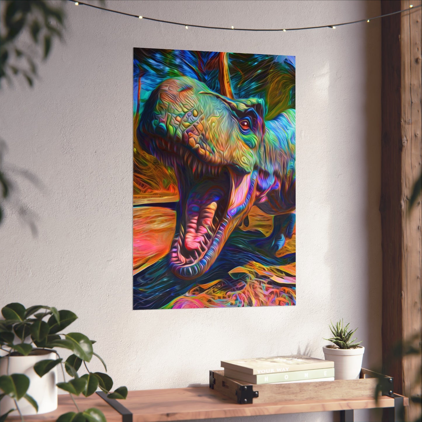 Blast from the Past Dinosaur Premium Matte vertical posters