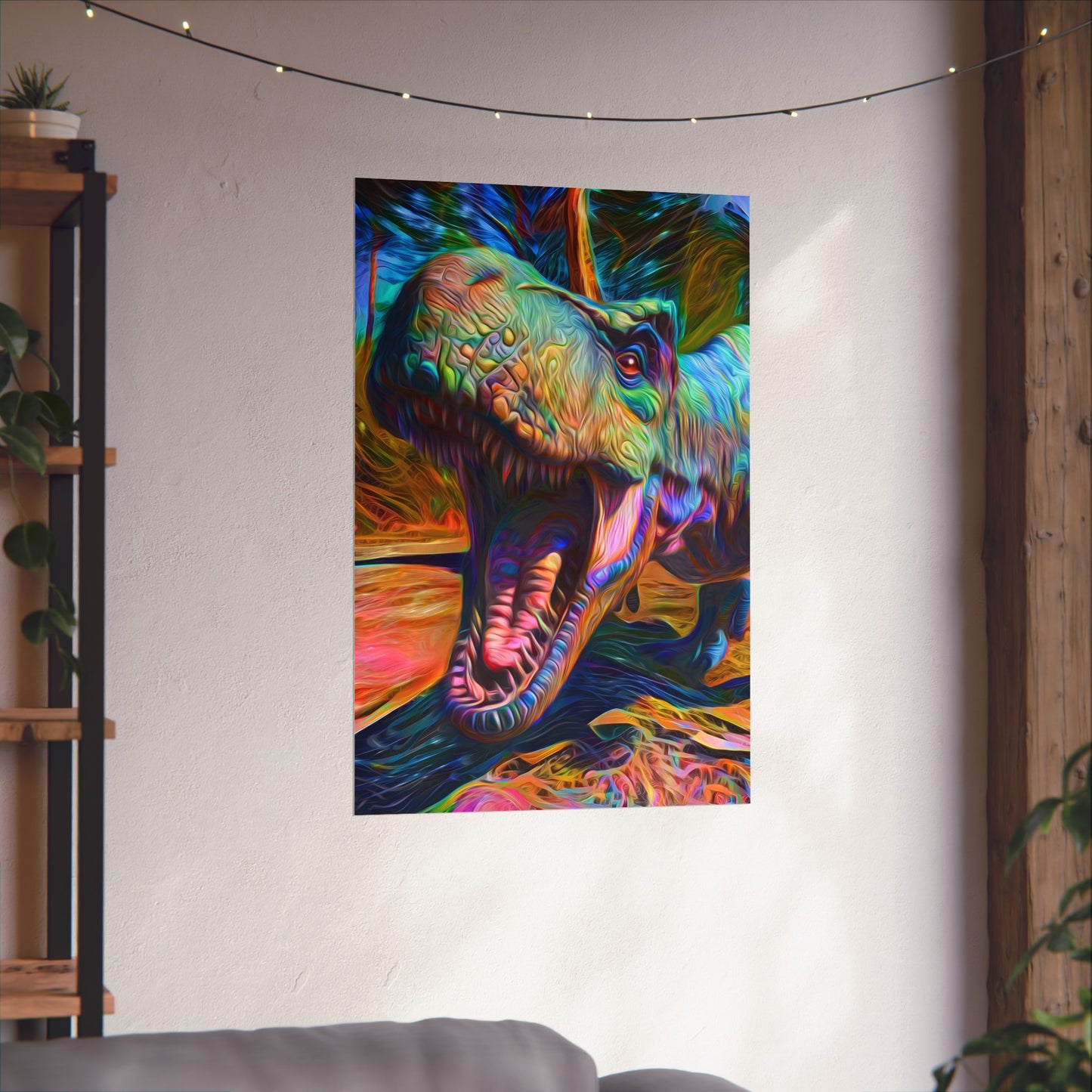 Blast from the Past Dinosaur Premium Matte vertical posters