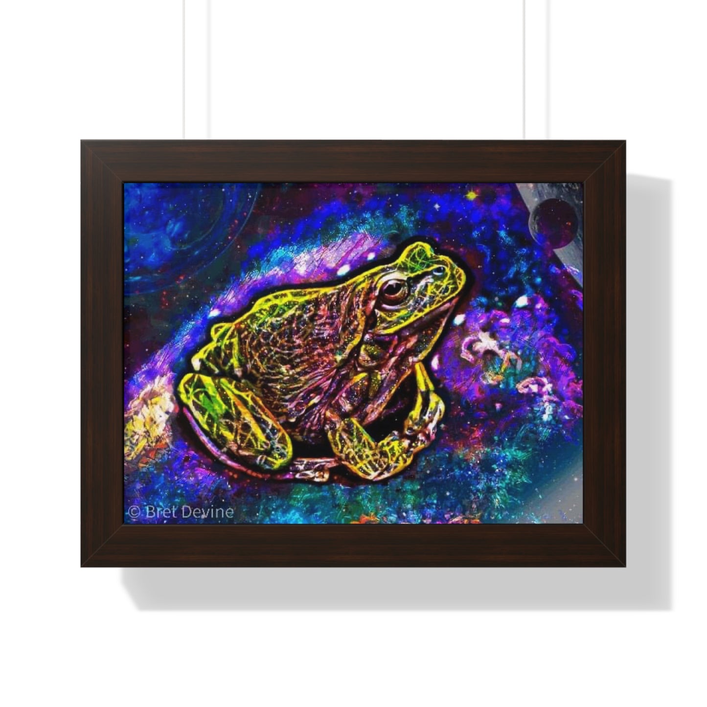 Galaxy Frog Framed Horizontal Poster