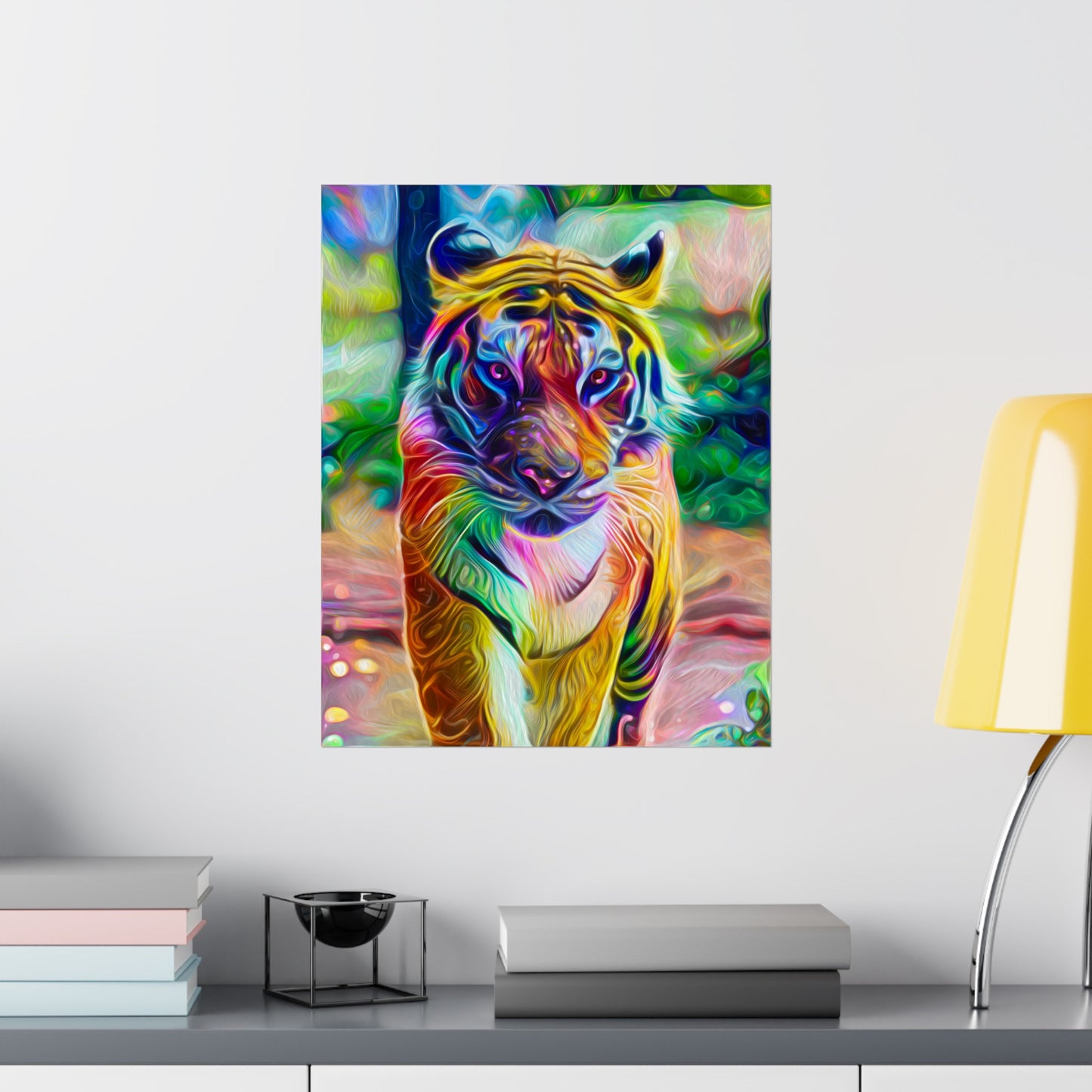 A Wonderfully Colorful World Tiger Premium Matte vertical posters