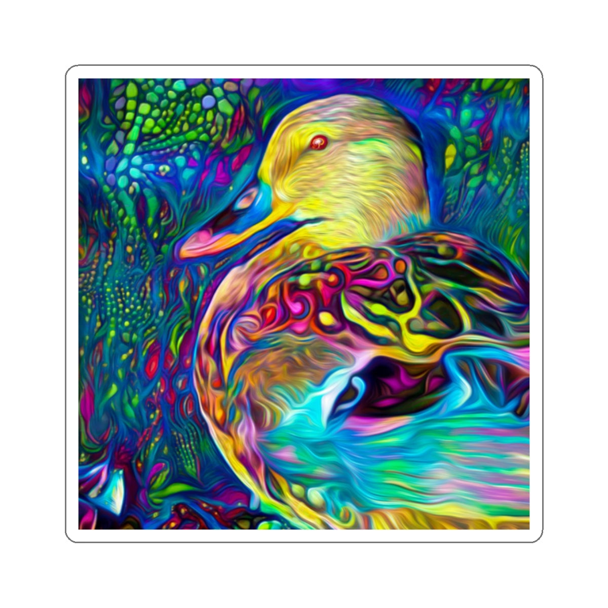 Galaxy Frog Duck Kiss-Cut Stickers