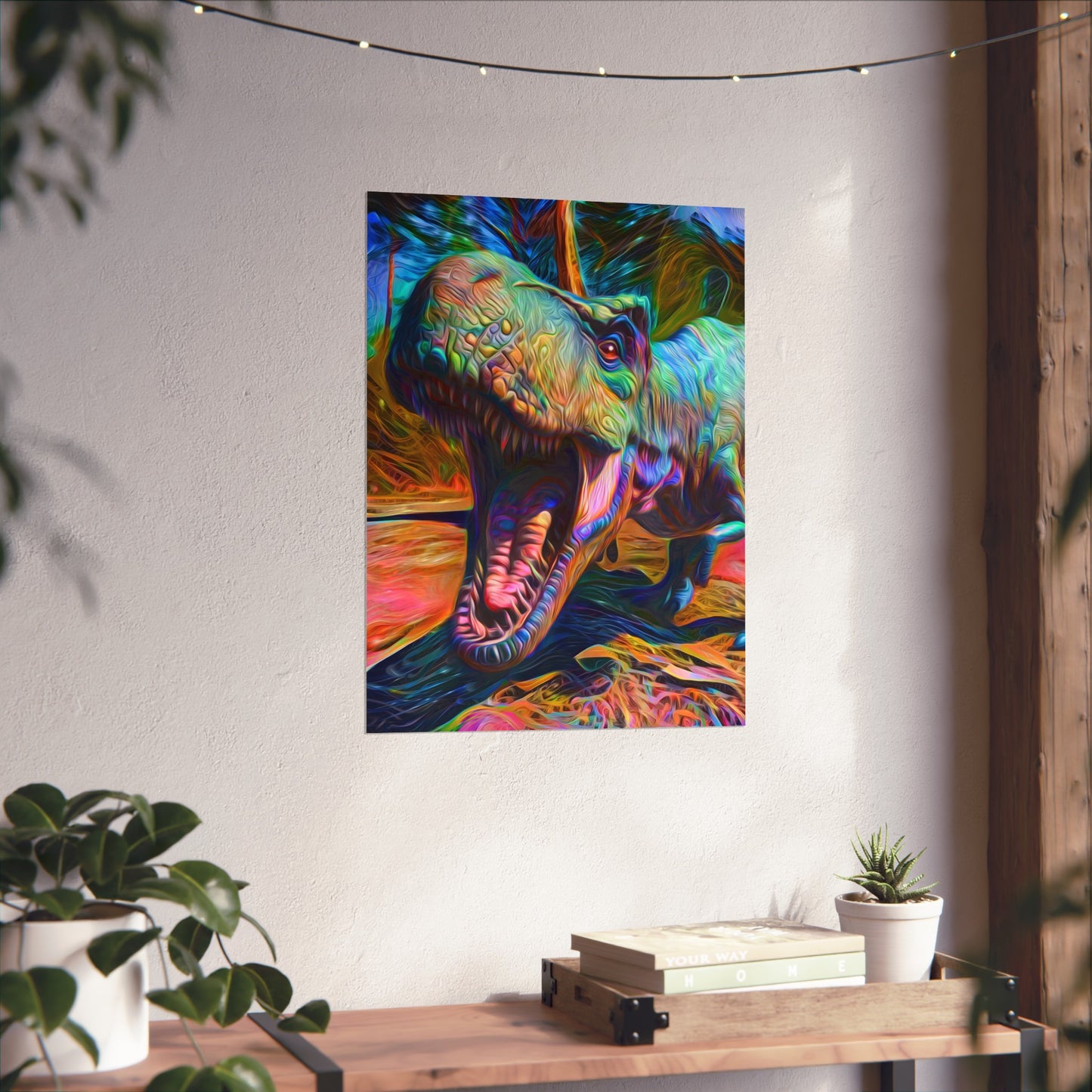 Blast from the Past Dinosaur Premium Matte vertical posters