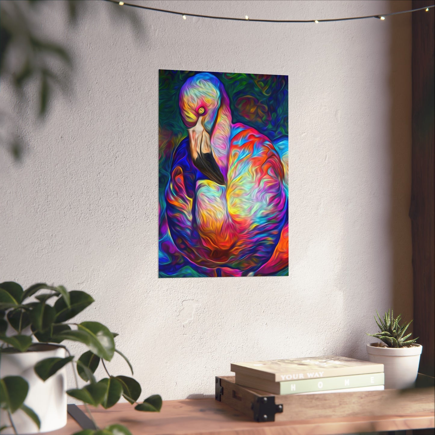 Flamingos Dream in Color Premium Matte vertical posters