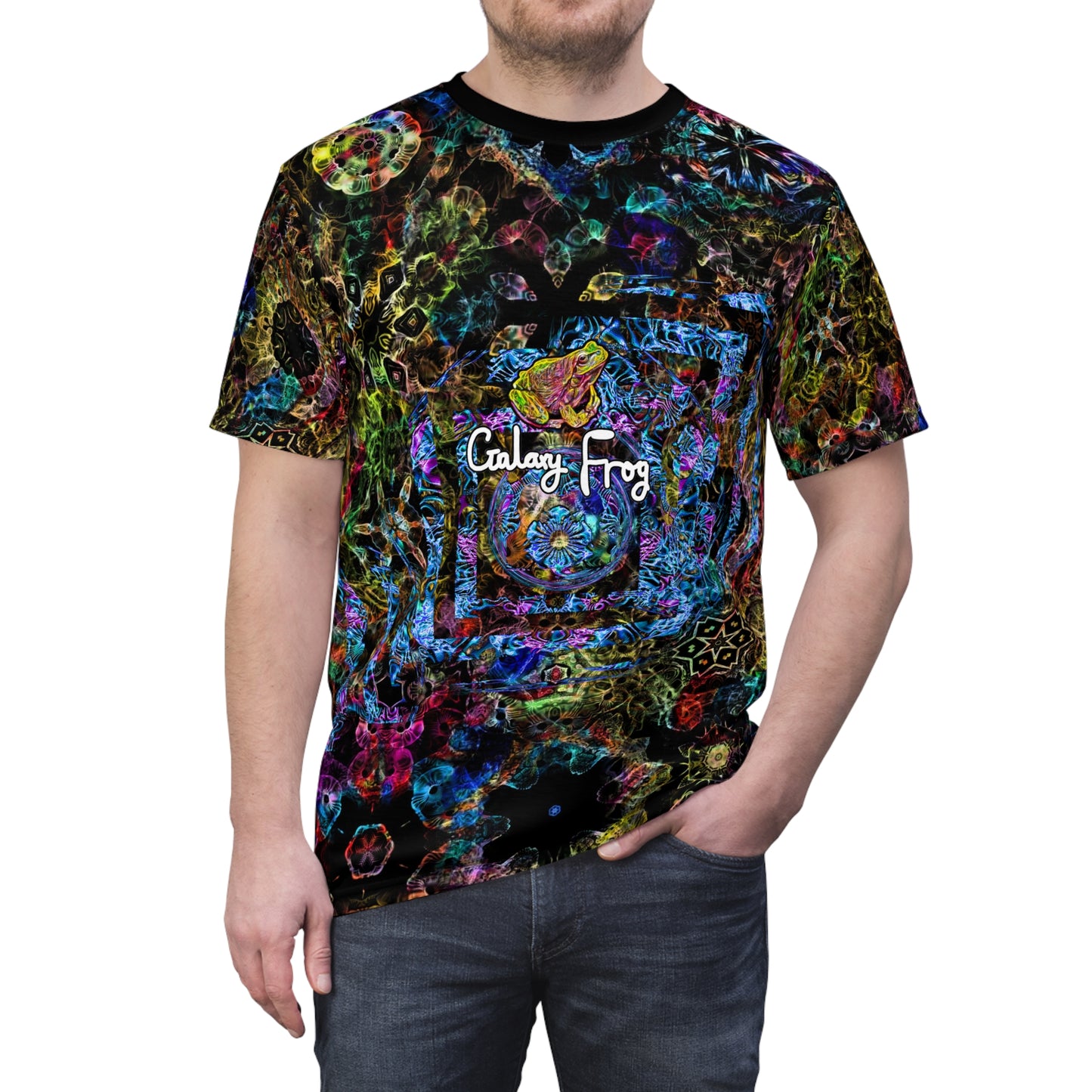 Galaxy Frog Cymatics Men’s AOP Cut & Sew Tee