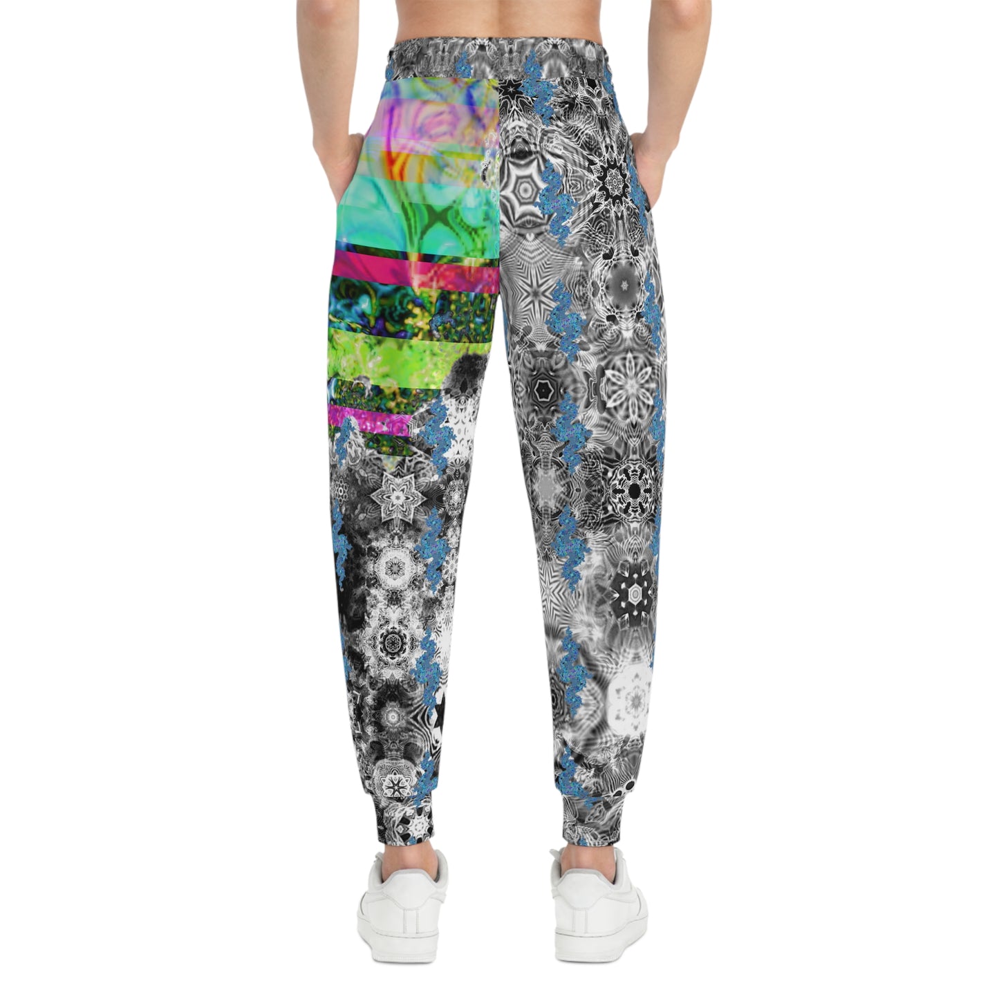 Galaxy Frog Fractal Cymatics Comfortable Athletic Joggers (AOP) 0001