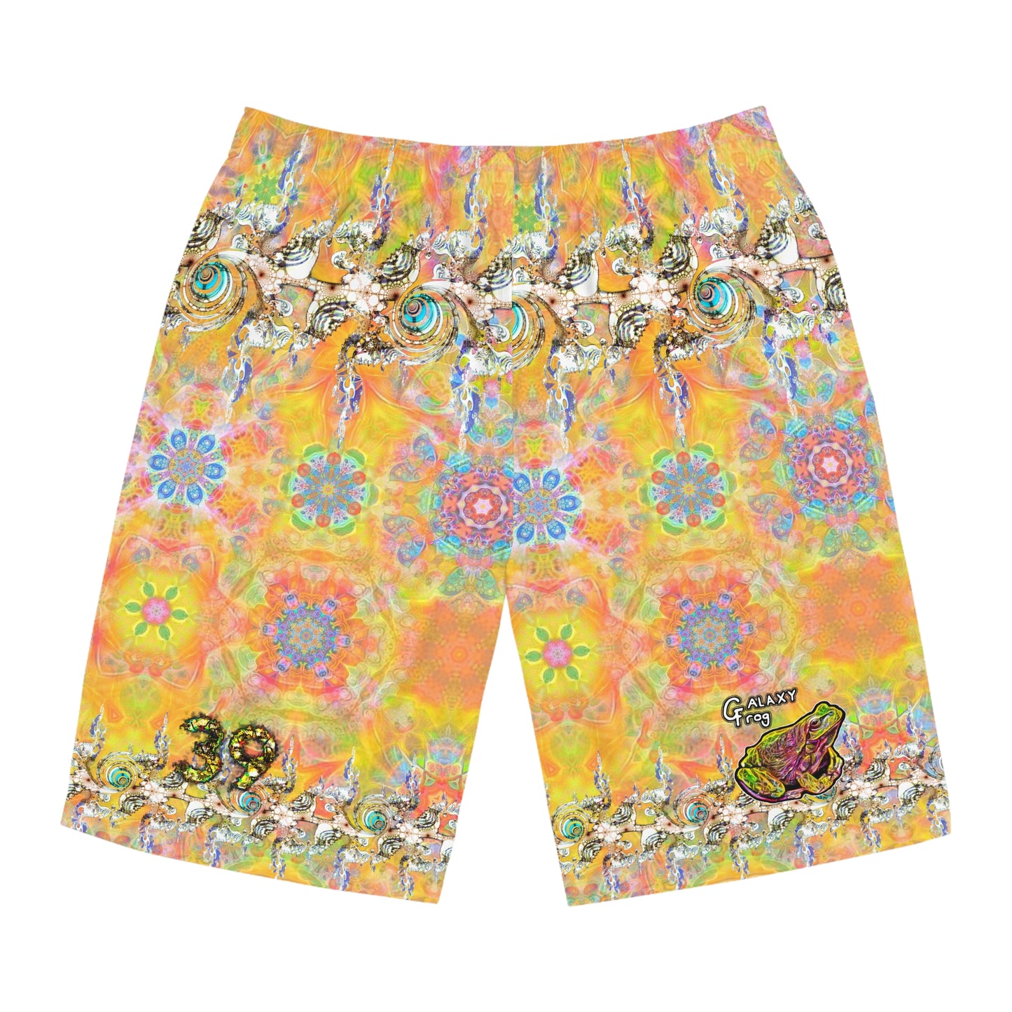 Mens GALAXY FROG FRACTAL CYMAGIC KALEIDOSCAPE SHORTS