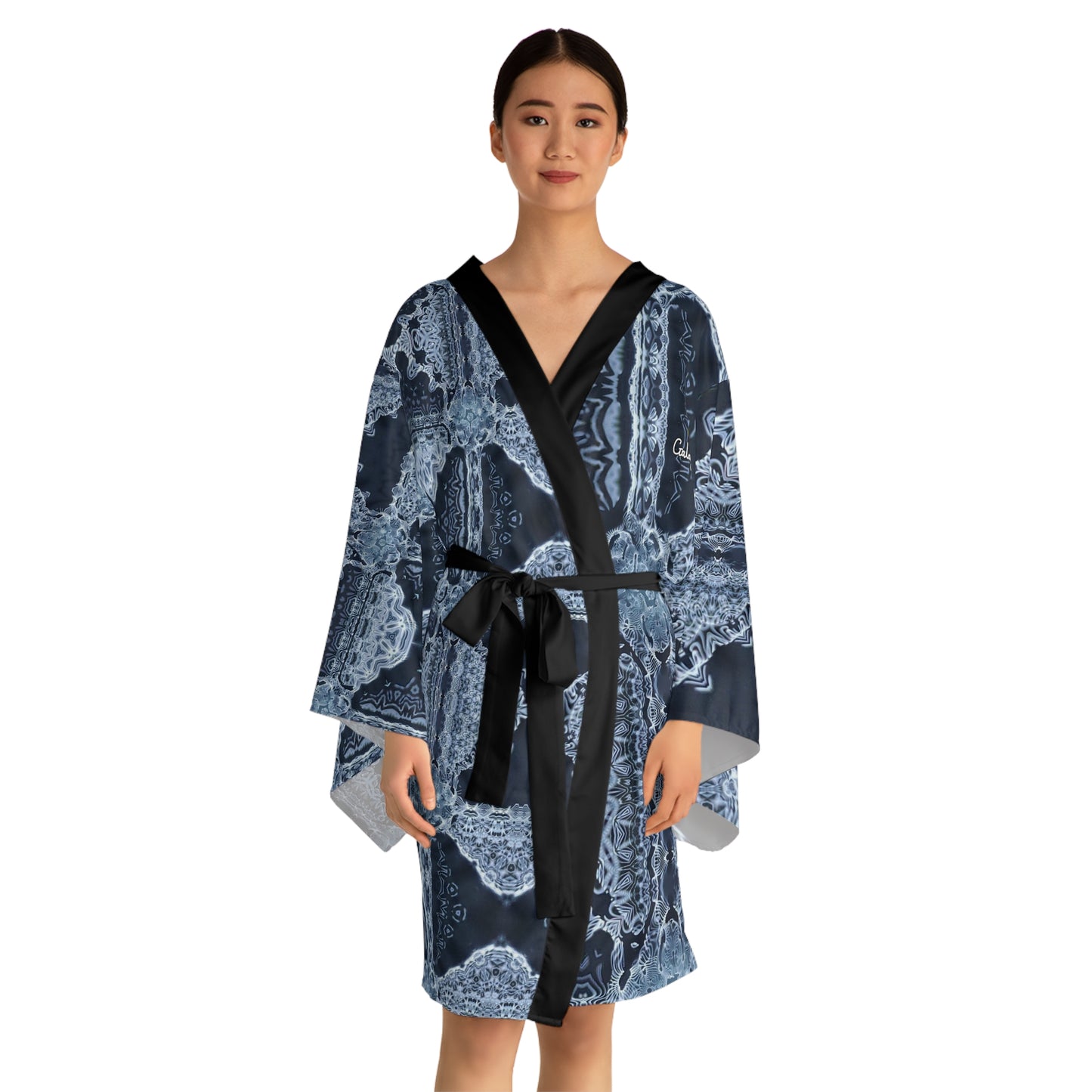 Long Sleeve Kimono Galaxy Frog Cymatics Robe 0001